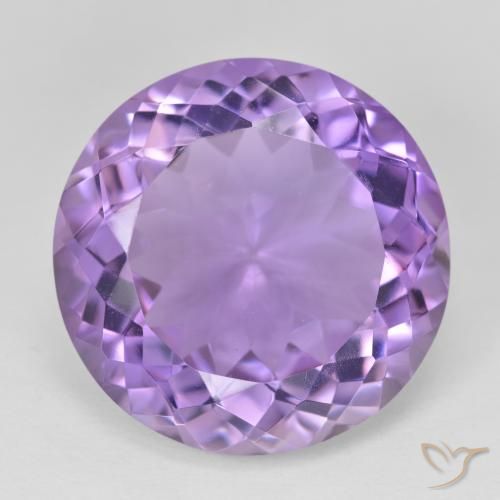 22.21ct 天然 中紫 紫水晶, 圆形的, VVS-VS