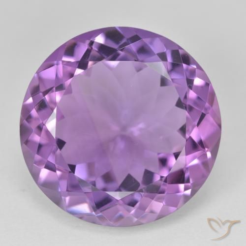 23.92ct 天然 粉紫罗兰色 紫水晶, 圆形的, VVS-VS