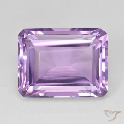 19.13ct 天然 粉紫罗兰色 紫水晶, 祖母绿式切割, VS