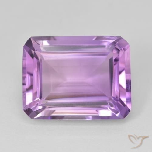 16.33ct 天然 粉紫罗兰色 紫水晶, 祖母绿式切割, VS