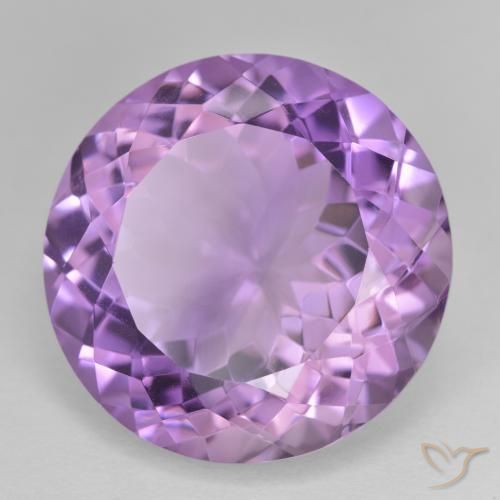 24.28克拉天然紫水晶，圆形的，VVS