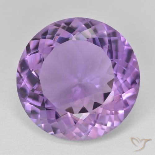 22.99ct 天然 中紫 紫水晶, 圆形的, VVS