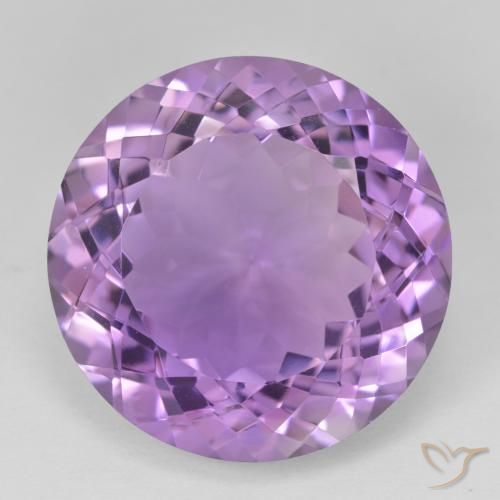 25.45ct 天然 Medium Light Purplish-Violet 紫水晶, 圆形的, VVS