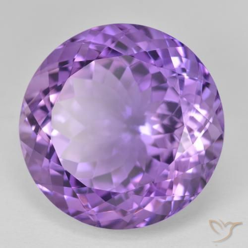 29.03克拉天然紫水晶，圆形的，VVS