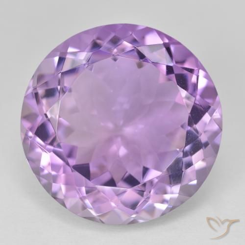 25.75ct 天然 粉紫罗兰色 紫水晶, 圆形的, VVS