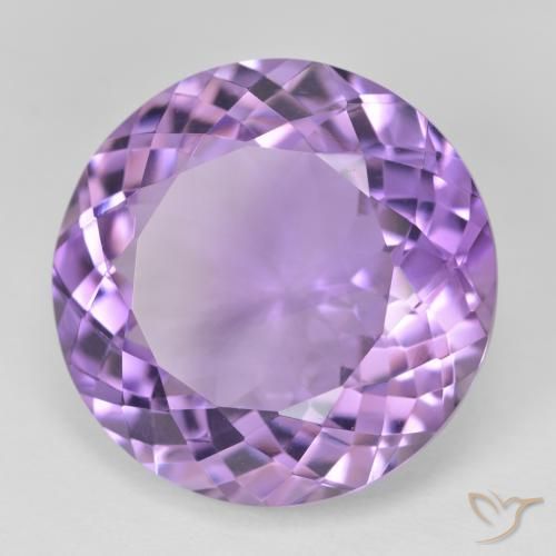 24.86克拉天然紫水晶，圆形的，VVS