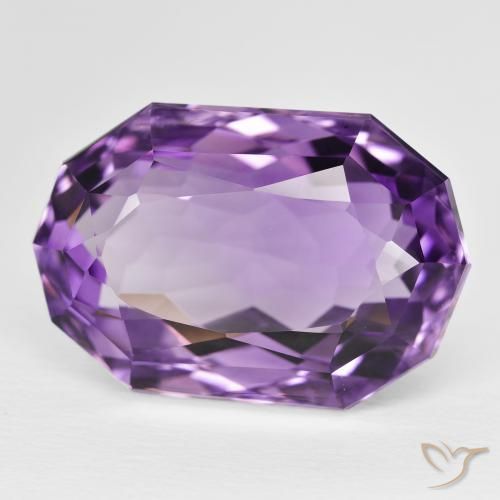 26.7 克拉异形紫水晶宝石| 22.3 x 14.9 mm | GemSelect