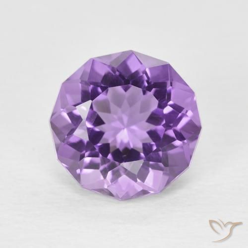 2.64ct 天然 深紫罗兰色 紫水晶, 圆形的, VVS-VS