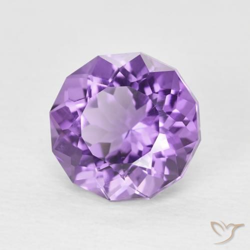2.64克拉天然紫水晶，圆形的，VVS-VS