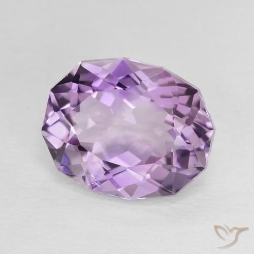 3.85克拉天然紫水晶，椭圆形，VVS-VS