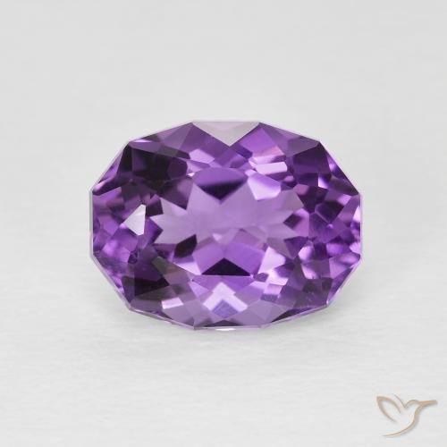 2.96克拉天然紫水晶，椭圆形，VS