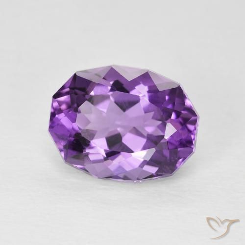 2.96克拉天然紫水晶，椭圆形，VS