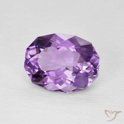 3.91克拉天然紫水晶，椭圆形，VS