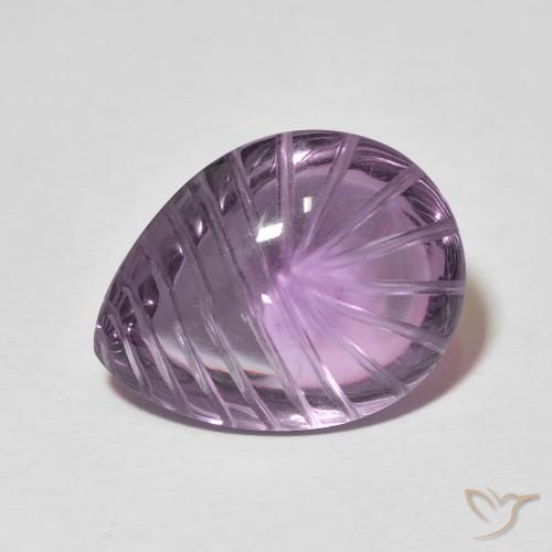11.59ct 天然 灰紫罗兰 紫水晶, 梨形, 透明