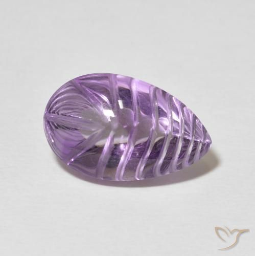 6.87克拉天然紫水晶，梨形，透明