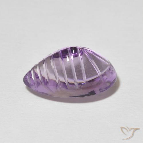 6.87克拉天然紫水晶，梨形，透明