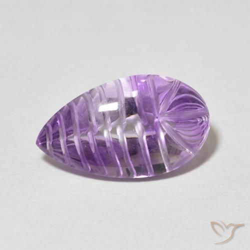 6.22ct 天然 Medium Light Purplish-Violet 紫水晶, 梨形, 透明