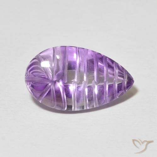 6.22克拉天然紫水晶，梨形，透明