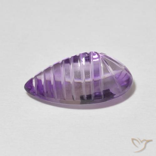 6.22克拉天然紫水晶，梨形，透明