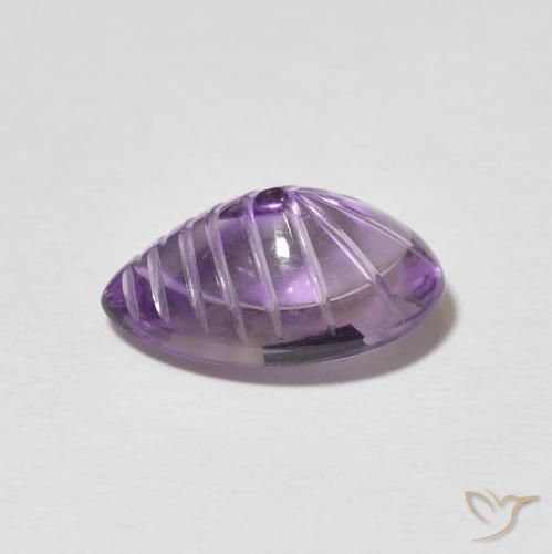4.40克拉天然紫水晶，梨形，透明