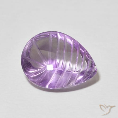 7.21克拉天然紫水晶，梨形，透明