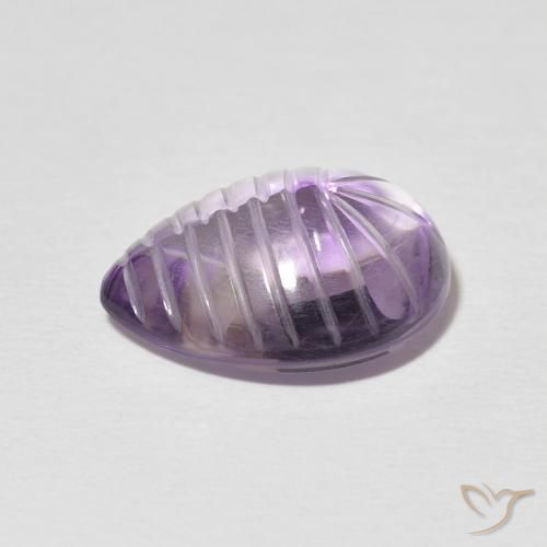 7.21克拉天然紫水晶，梨形，透明