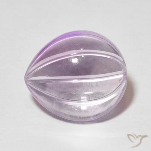 5.64ct 天然 中紫 紫水晶, 梨形, 透明