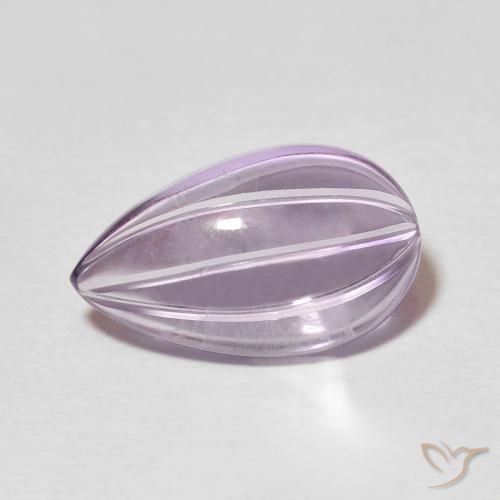 4.77克拉天然紫水晶，梨形，透明