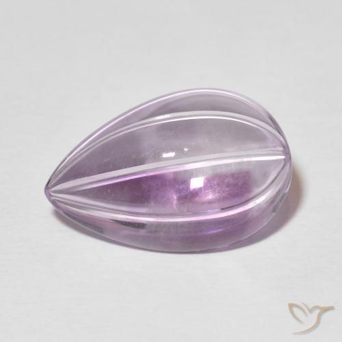 7.63ct 天然 粉紫罗兰色 紫水晶, 梨形, 透明