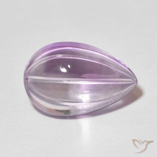 7.63克拉天然紫水晶，梨形，透明