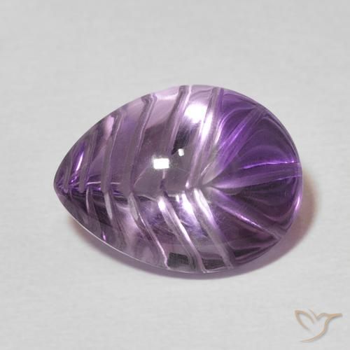 6.63克拉天然紫水晶，梨形，透明
