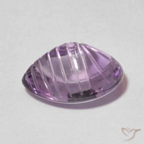 6.63克拉天然紫水晶，梨形，透明