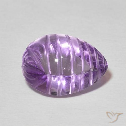 5.42克拉天然紫水晶，梨形，透明