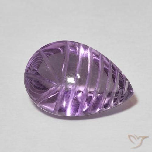 5.48克拉天然紫水晶，梨形，透明