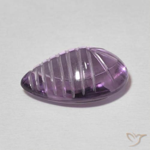 5.48克拉天然紫水晶，梨形，透明