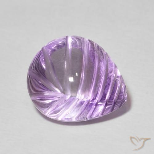 6.82克拉天然紫水晶，梨形，透明