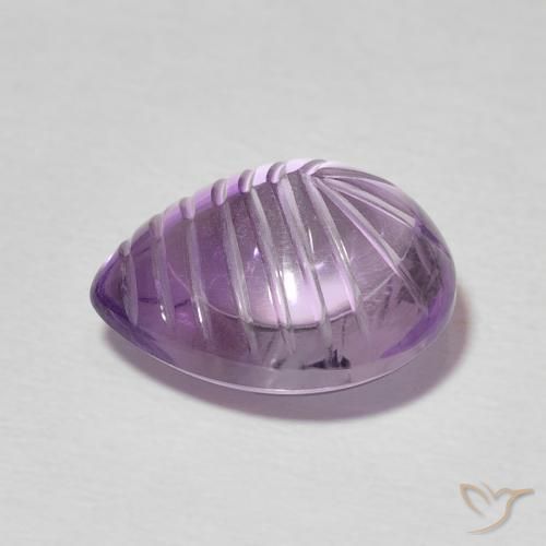 6.82克拉天然紫水晶，梨形，透明
