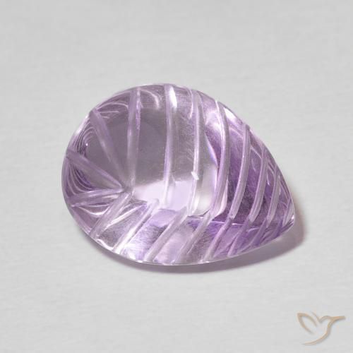 7.26克拉天然紫水晶，梨形，透明