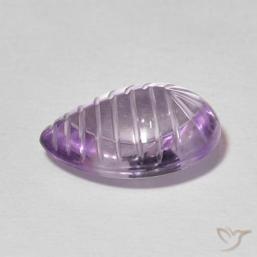 7.26克拉天然紫水晶，梨形，透明