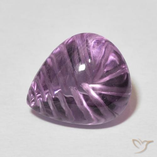 7.04克拉天然紫水晶，梨形，透明