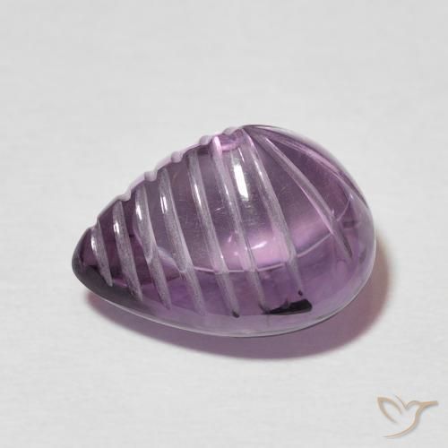 7.04克拉天然紫水晶，梨形，透明