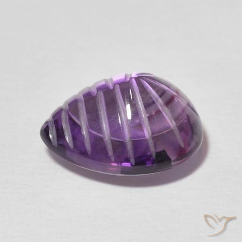5.88克拉天然紫水晶，梨形，透明