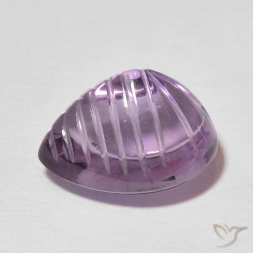 7.68克拉天然紫水晶，梨形，透明