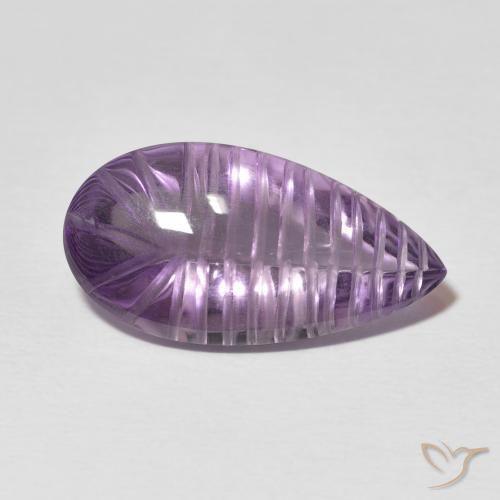 8.83克拉天然紫水晶，梨形，透明