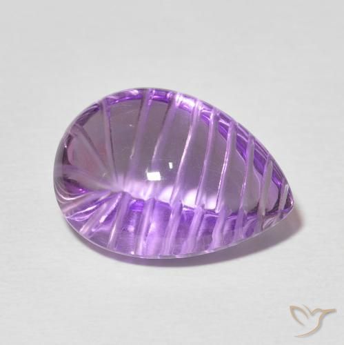9.04克拉天然紫水晶，梨形，透明