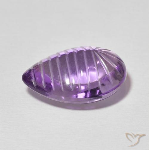 9.04克拉天然紫水晶，梨形，透明