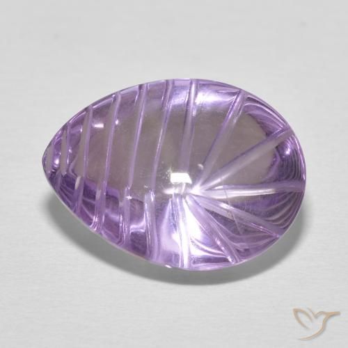 7.25克拉天然紫水晶，梨形，透明