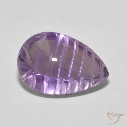 5.34克拉天然紫水晶，梨形，透明
