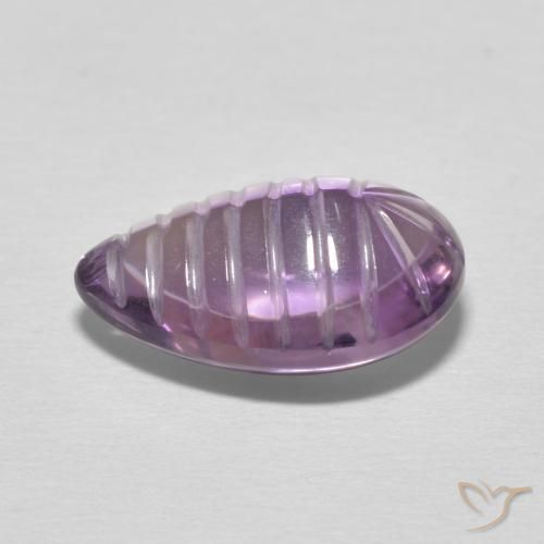 5.34克拉天然紫水晶，梨形，透明