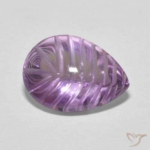 5.17克拉天然紫水晶，梨形，透明